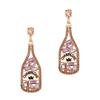 Cross-border European and American Elements Inlaid with Rhinestone Letters Wine Bottle Pendant Women's Fashion Personality Earrings Amazon Hot Sale