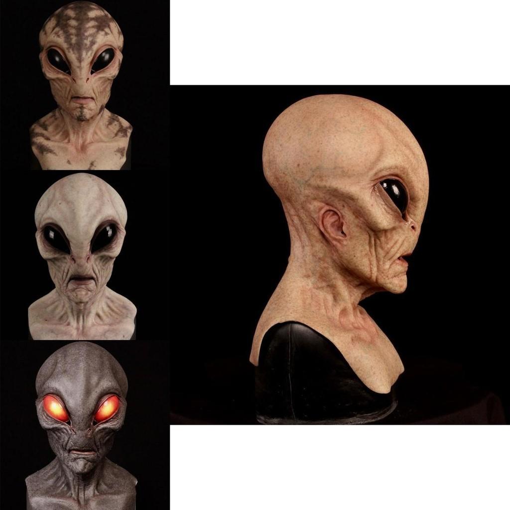 Einzigartiges Design Alien-Maske für Halloween Vollkopf-Alien-Maske mit furchteinflößenden Merkmalen