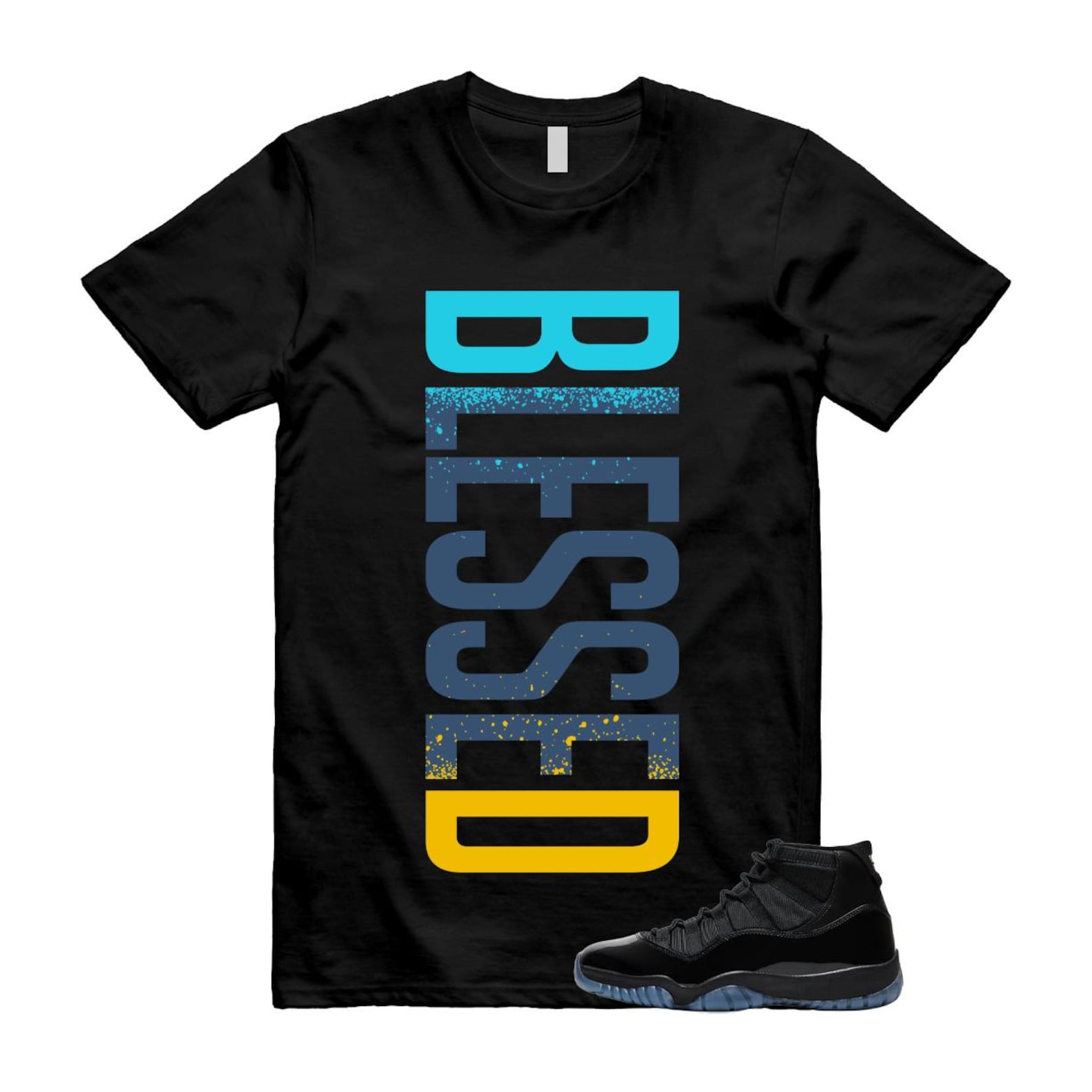 11 Gamma Blue Black Varsity Maize Yellow T Shirt Match VERTBLS S