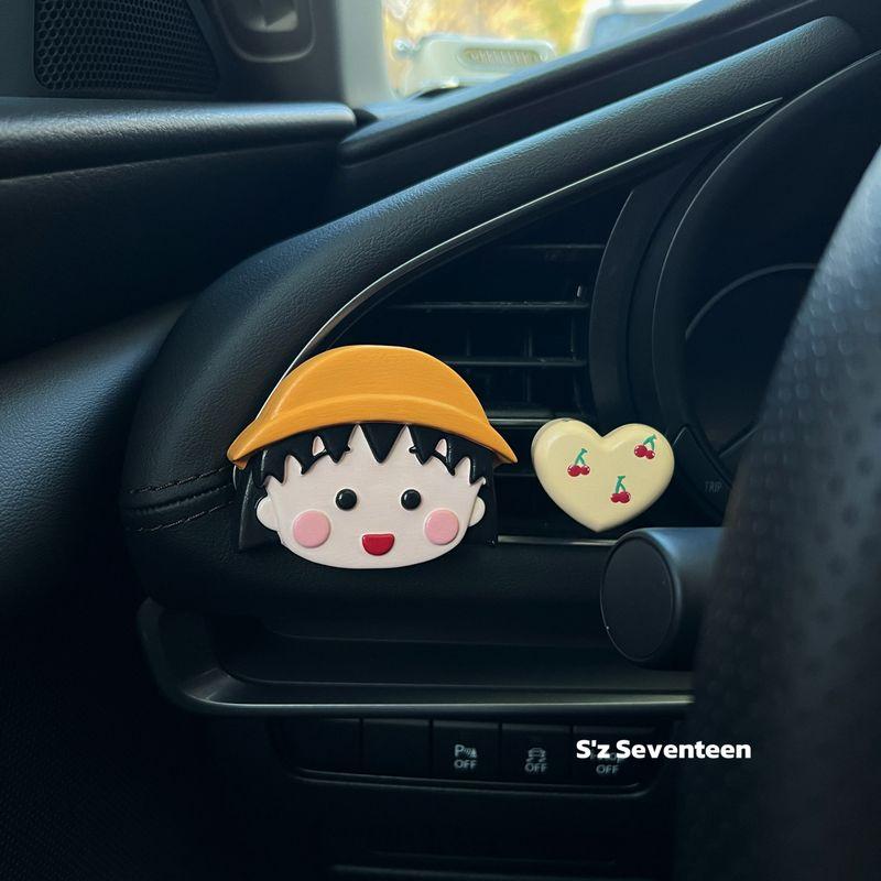Chibi Maruko-Chan Aromatherapy Diffuser Stone Car Air Vent Decoration Ornament New Car Gift for Girls New Car Souvenir