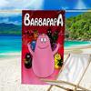 proof beach towel with a Barbapapa pattern - soft,absorbent,quick-drying,machine washable - perfect for swimming,camping,bathing