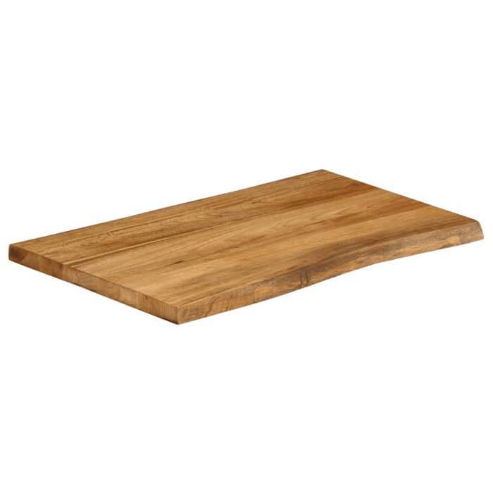 VidaXL Dessus de table 90x60x2,5 cm bord vivant bois massif manguier 370765