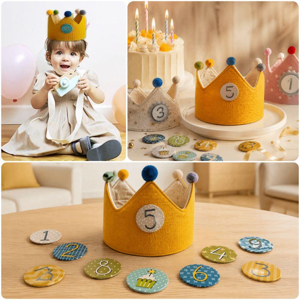 Multicolor Birthday Party Crown Replacement Number Birthday Celebration Hat  Birthday Party