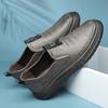 Leather Men Casual Shoes Slip On Fashion Luxury Brand  New Mens Loafers Moccasins Breathable Black Driving Shoes for Men