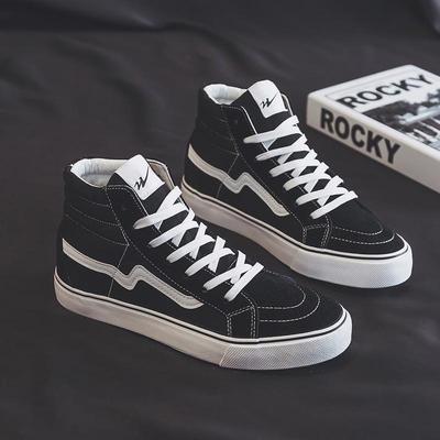 Unisex Triple Vulcanized High-Top Canvas Sneakers: Skateboard, Casual Sports, and Versatile Student Fashion Shoes.