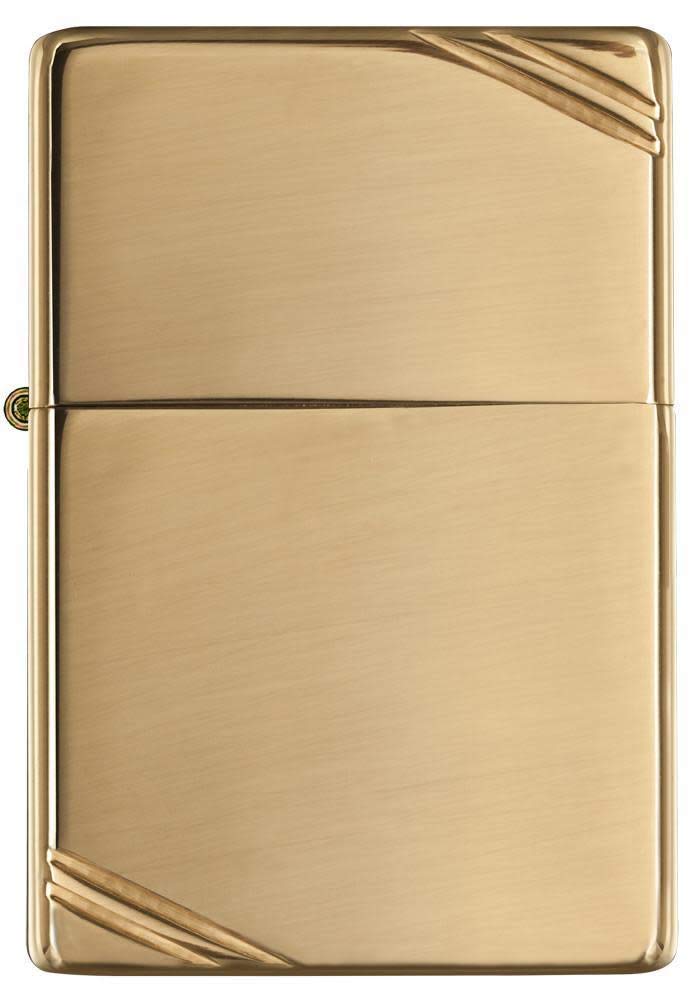 ZIPPO Flat 270 Brass Polished Official Import Lighter, Plain, Top, Series, Finish,