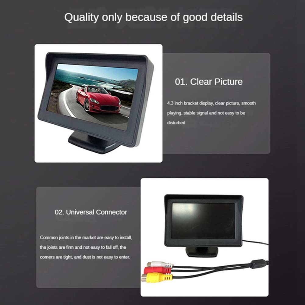 Buerjia Zadní kamera Širokoúhlý 4,3" TFT LCD displej