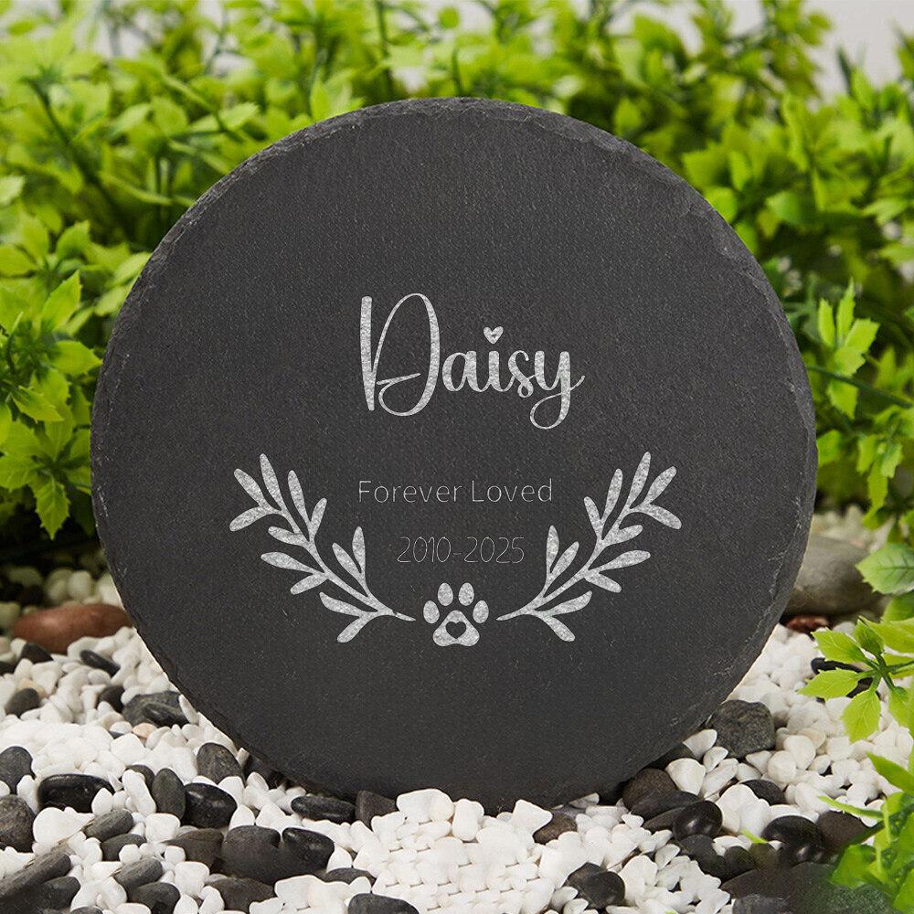 Personalized Pet Memorial Gift Custom Pet Memorial Garden Stone Slate Engraved Garden Slate with Dog Name Dog Loss Gifts