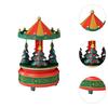 Christmas Carousel Music Box Decoration Multipurpose for Mom Grandmother Gift Lightweight 10.5x17.5cm Xmas Tree Design
