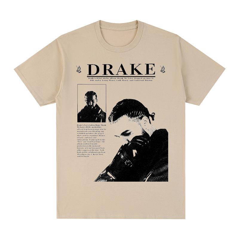 Drake Vintage Tshirt Pop Hip Hop Rapper Hot Rap Streetwear Fashion Cotton Unisex T Shirt New Tee Tshirt Womens Tops