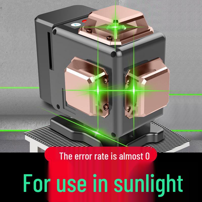 12-Line High-Precision Laser Level with Infrared for Indoor/Outdoor Use