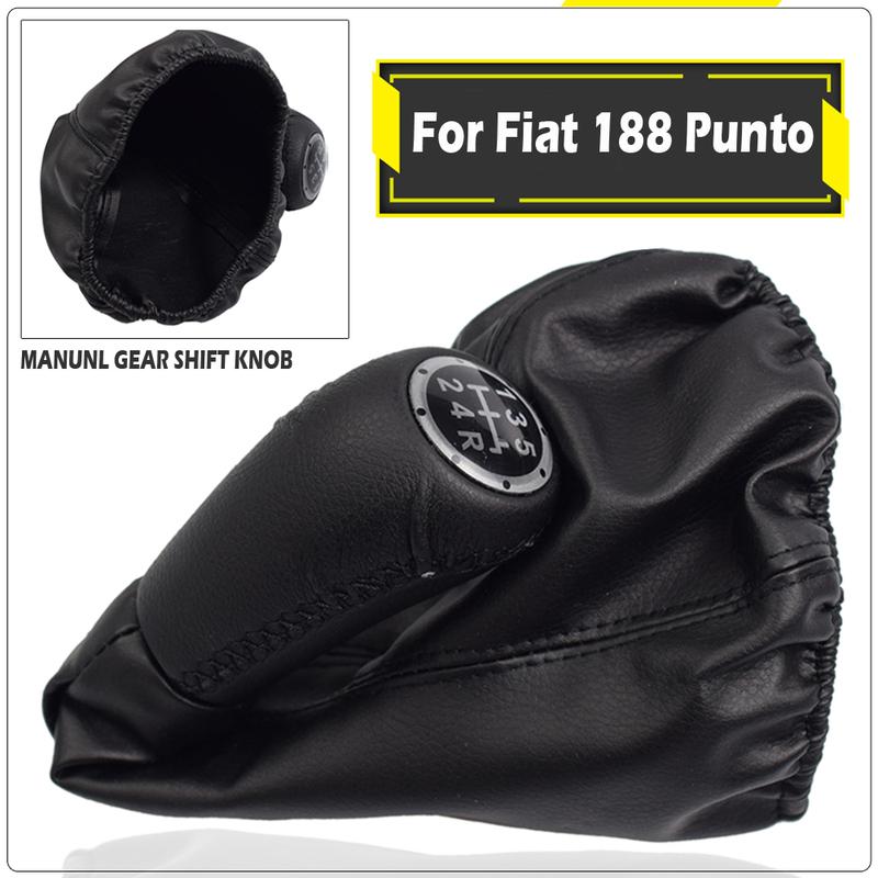 5 Speed Manual Transmission For Fiat Punto MK2 188 Gear Shift Knob Lever Shifter Gaiter Boot Case Collar Car Styling Accessories