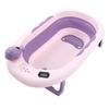 Baby Temperature Sensing Bathtub Foldable Thicked Sitting Lying Bath Bucket with Drain Hole L