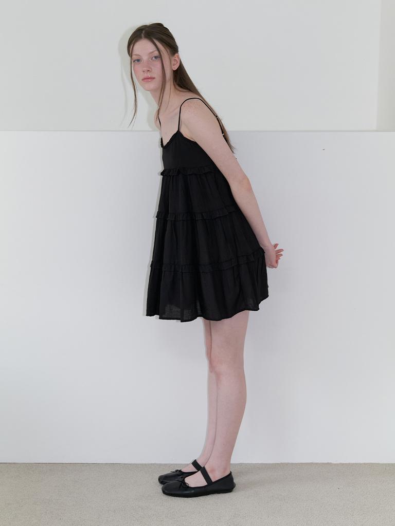 KINDABABY Frill Mini Cancan Dress - Black