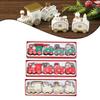 3Pcs Wooden Christmas Train Miniature Holiday Decorations for Tree Tabletop Seasonal Ornaments for Party and Home Use