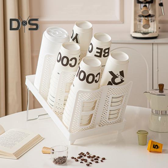 Verstellbarer Getränkehalter, Einwegbecherspender mit abnehmbaren Paneelen, Getränkebecher-Organizer für das Wohnzimmer, für Kaffeepads, Strohhalme