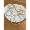 New Arrival Fancy Elegant Earrings Circle Titanium Steel Color Retention Exaggerated Fashionable Minimalist Big Circle Earrings Fashion Ring