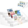 5 Tier Greeting Card Display Rack, Clear Acrylic Sticker Display Stand for Vendors Retail Display Photo Stand for Counter Tabletop Display Supplies