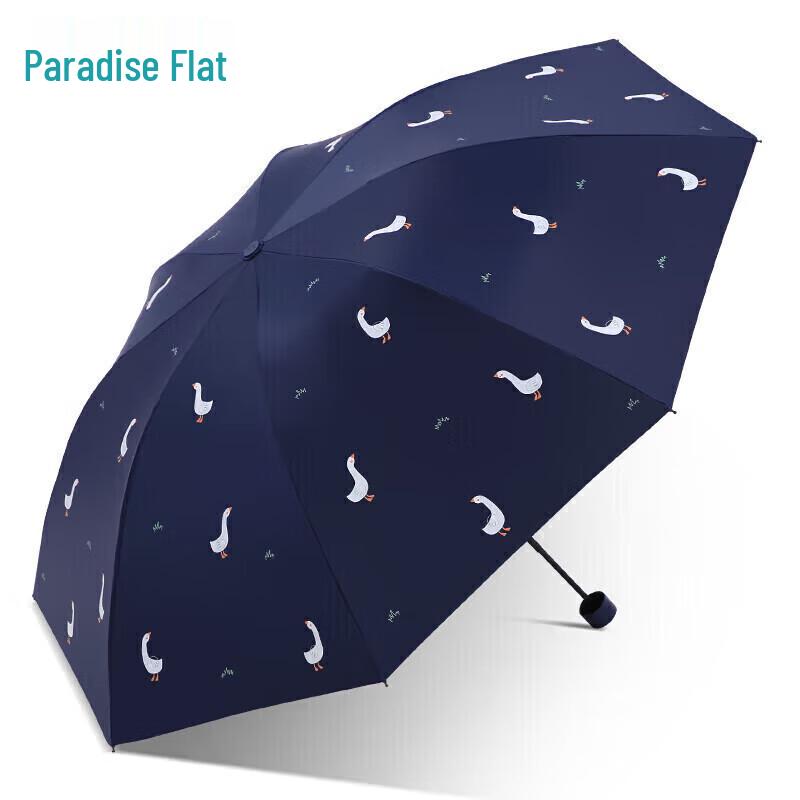 Tiangtang  Ode to the Goose  Tri-fold UPF50+ Sun & Rain Umbrella