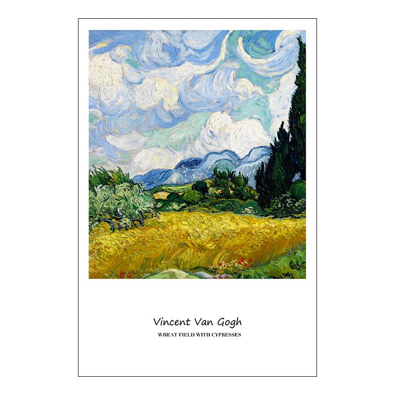 Van Gogh Canvas Painting Starry Night by the Rhone River Poster Wall Art Print Decorative Picture Modern Living Room Home Decor Unframed