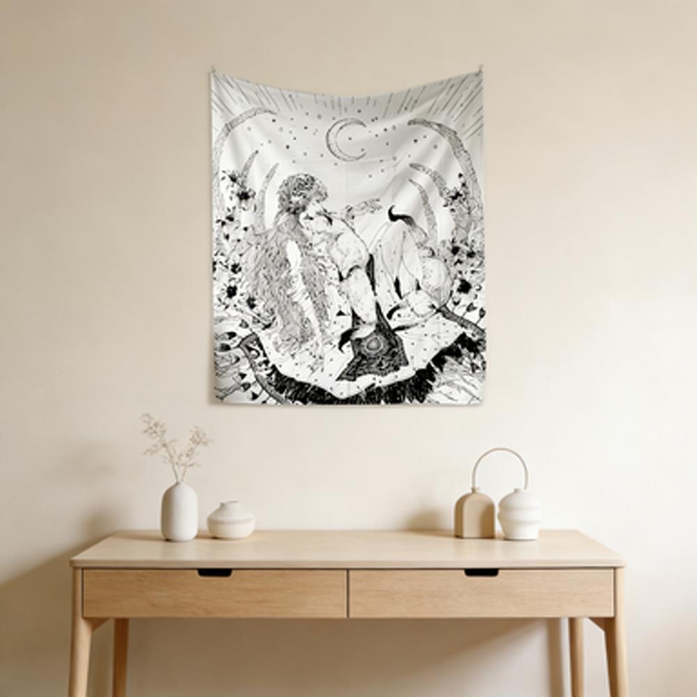 Bad Blood Literarischer Hippie Barock Wandbehang Stoff Cafe Nachttisch Taverne Nordischer Stil Dekorative Hintergrund Tapisserie