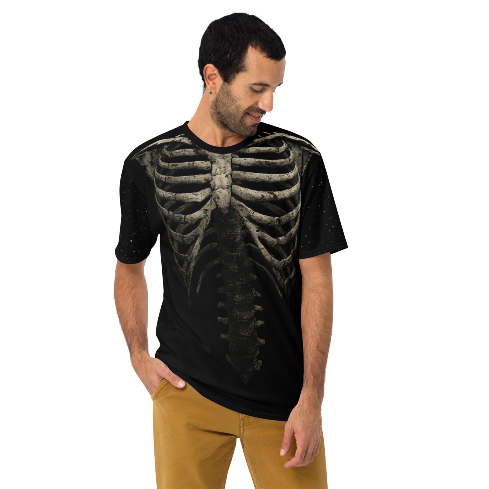 Mens Skeleton Rib Cage Shirt Skeleton Gothic Tee, Horror Shirt, Grunge Shirt S