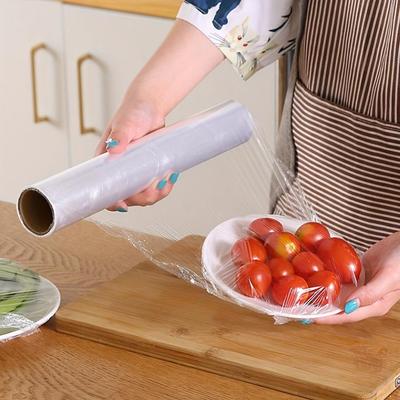 Film Alimentaire en Plastique, Film de Cuisine Jetable Facile à Déchirer, Convient pour les Restes, les Légumes, les Repas
