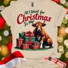 All I Want for Christmas Is Moo Cow T-Shirt, Country Holiday Tee