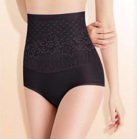 Women s High Waist Lace Panties with Lace Trim, Sexy Underwear for Women L чёрный