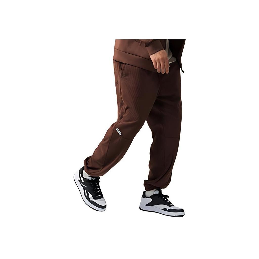 Reebok Casual Fashion Comfortable Tapered Knit Joggers Unisex Joggers Brown 24FRM613UGBR