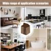 Wood Grain Desktop Trash Can with Lid Small Trash Bin Space-Saving Storage Container Desktop Accessories for Bedroom