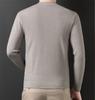 2025 Men's Fashion High-End Jacquard Knit Sweater – Skin-Friendly & Warm Autumn/Winter Base Shirt