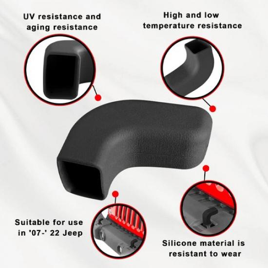 Front Factory Bumper Tow Hook Cover Trim For Jeep Wrangler JK JL JT 2007-2023