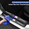 WKPY3 Car Threshold Strip 3D Carbon Fiber Anti-Scratch Sticker Door Sill Protector Accessories For BMW M Performance E46 E90 F10 F30