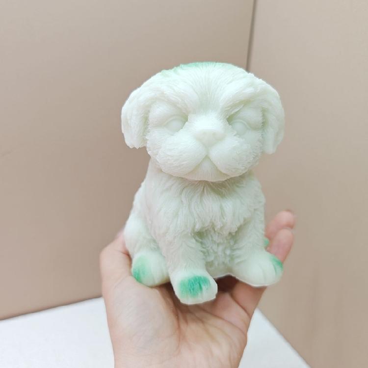 Unique Sitting Dog Silicone Mold Flexible Silicone Mold for Dog Shaped Candle Soap Making Easy Demold Moulds