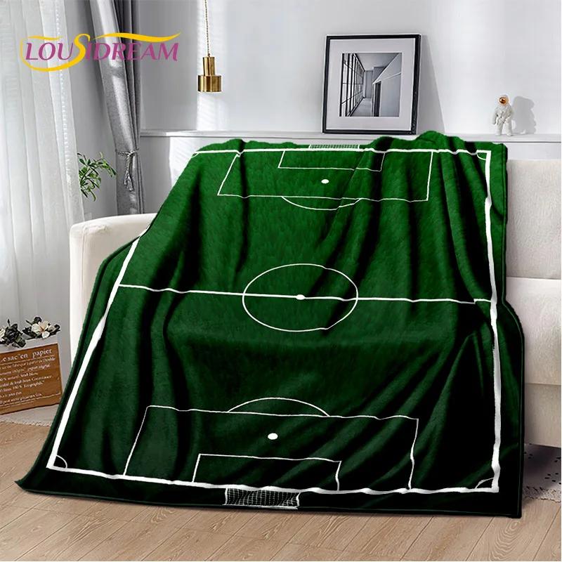 Football Field Soccer Sport Cartoon 29 Style Soft Blanket,Soft Throw Blanket for Home Bedroom Bed Sofa Travel Cover Child Gift