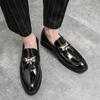 Loafers Men's Autumn Fringed Small Leather Shoes Men's Dress Business Suit Hairstylist Casual Trendy Shoes