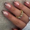 Electroplated Gradient Nail Art Set: 24 Medium-Long Spicy Girl Style Pieces