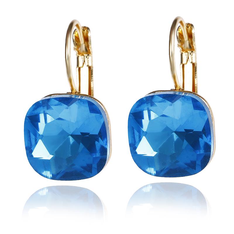 Brincos Exquisitos com Pedras de Cristal Brilhantes