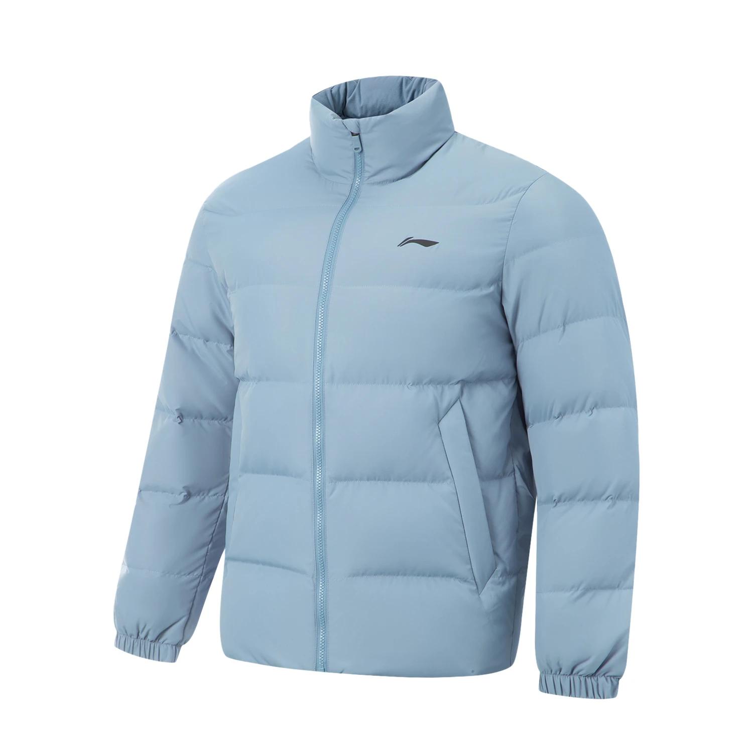 

Li-Ning Fitness Series Stand Collar Zipper Solid Color Warm Down Jacket Men outerwear AYMV215-6 XXL