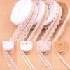 1m/roll Craft Satin Bow Wedding Lace Edge Sisal Trim Jute Burlap Hessian Ribbon