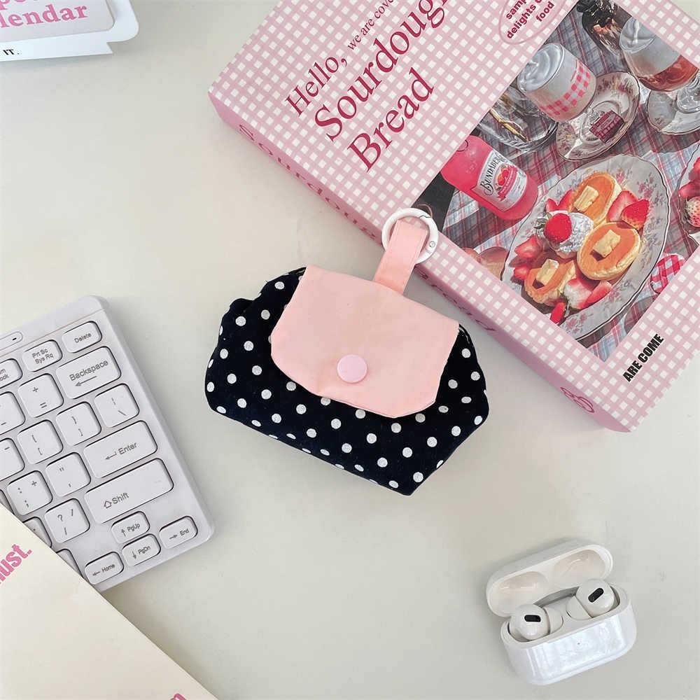 Print Earphone Bag Plaid Small Cosmetic Bag Card Holder Floral Organizer Bags Lipstick Makeup Case Style 5