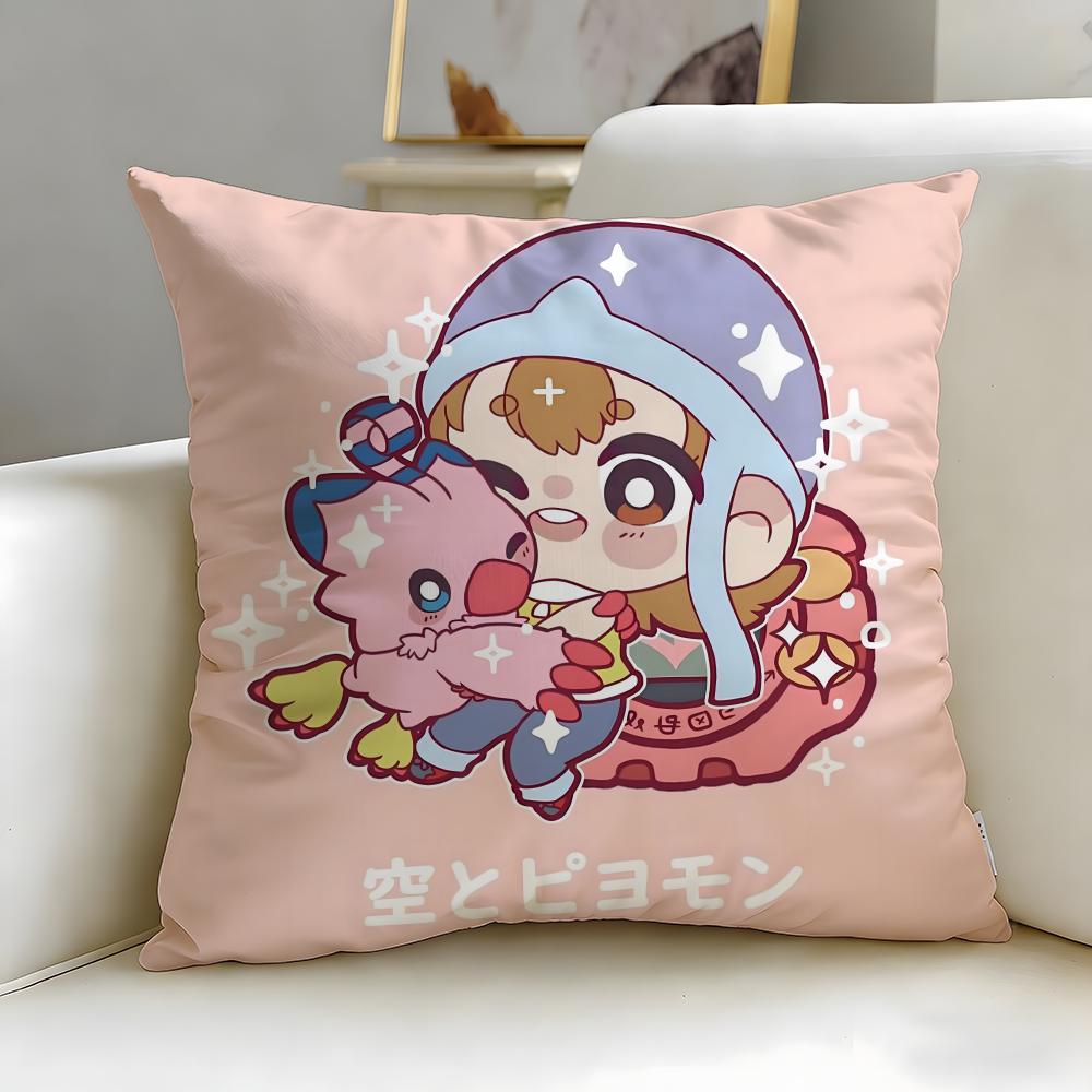 

classic anime Digimon Adventure Cushion Cover Soft EasyWash Pillow Case Versatile for Couch Bed Travel and Office 30X30cm