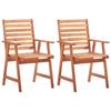 Day and Night - Day and Night Outdoor Dining Chairs 2 Pcs Solid Acacia Wood