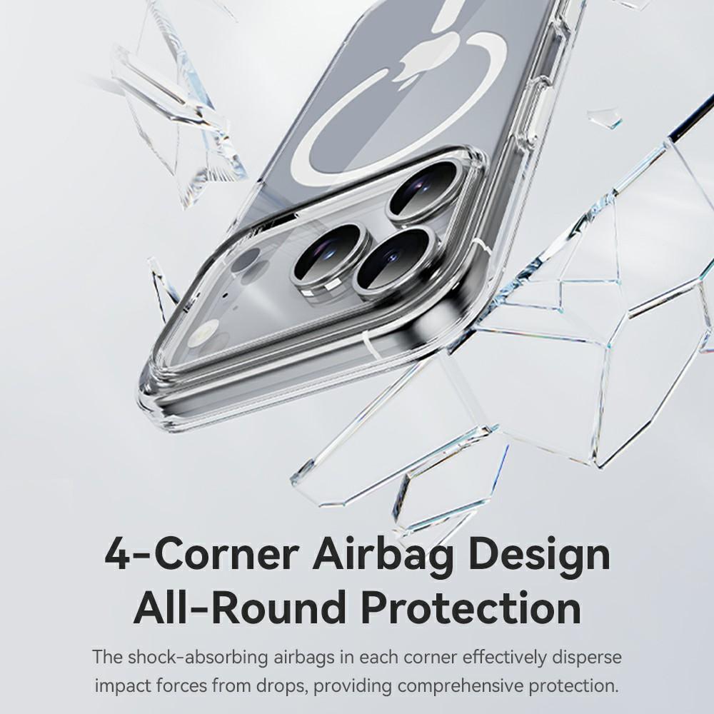 ROCK For iPhone 17 Pro Max Clear Phone Case Compatible with MagSafe PC + TPU Phone Cover