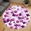 1pc Flowers Pattern Round Chair Mat Area Rug - Non-Slip, Floor Mat for Office, Bedroom, and Indoor Decor C1118114