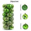 4Cm Christmas Balls Ornaments 24Pc Green Colorful Shatterproof Christmas Tree Diy Decoration Hanging Ball For Xmas Party Wedding