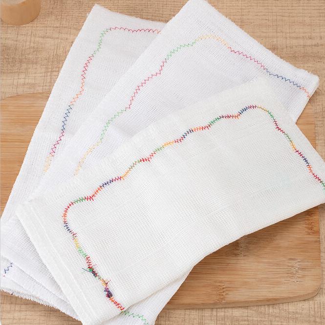 Curcubeu șervețel uleios Fire de bumbac multistrat Bumbac îngroșat Lavetă absorbantă pentru spălat vase Prosop pentru spălat vase fără ulei și fără păr