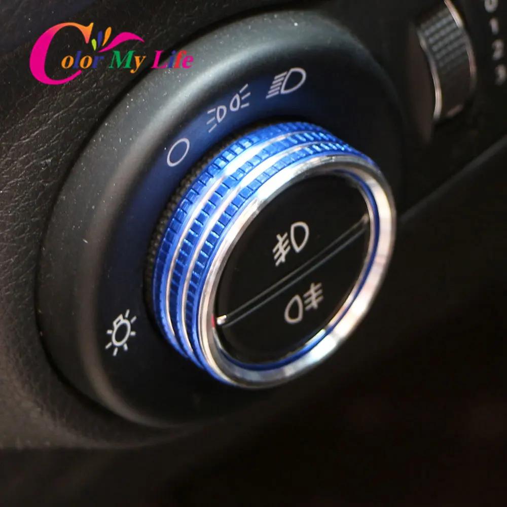 Aluminum Alloy Car Headlight Fog Lights Switch Knob Protection Cover Trim for Jeep Renegade 2014-2025 Accessories