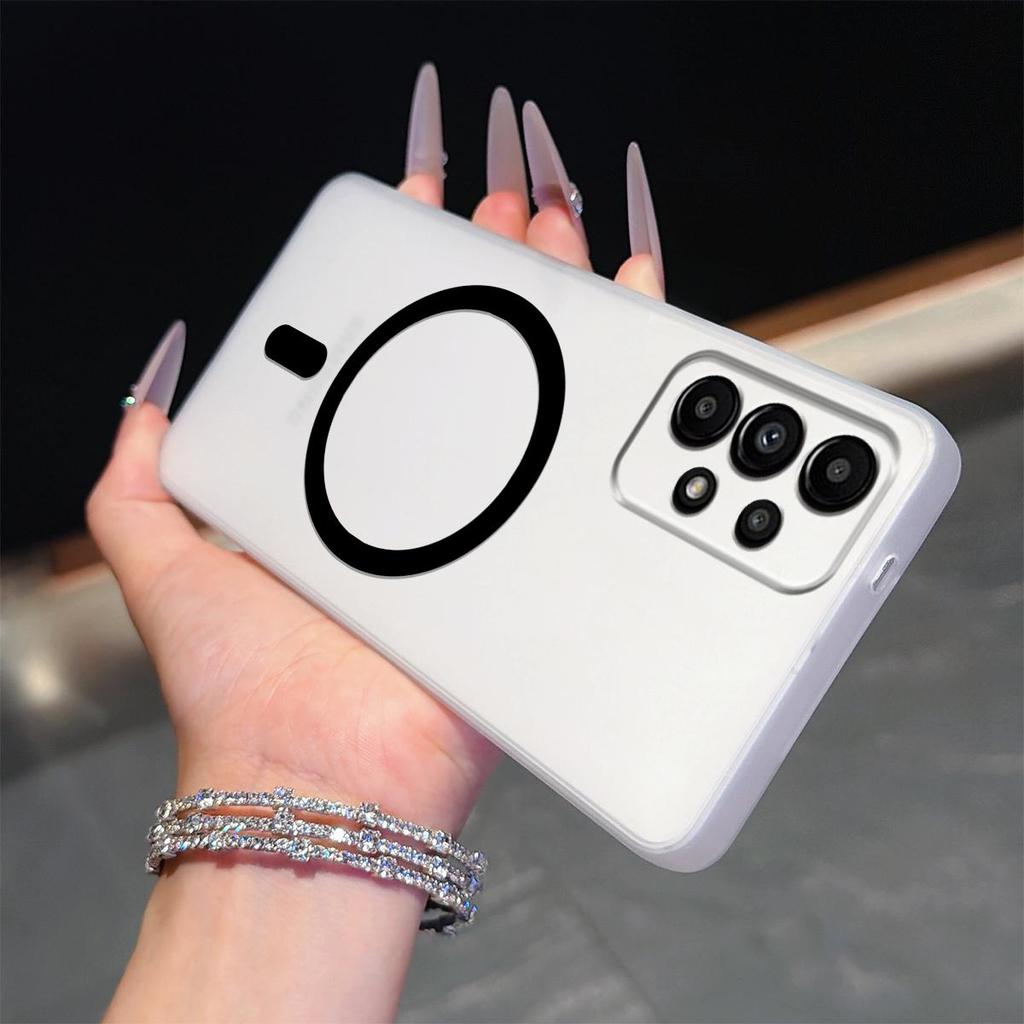 Frosted Semi Clear Magnetic Phone Case for Samsung Galaxy A53 5G,A32 4G,A32,A13 Soft TPU Shockproof Cover